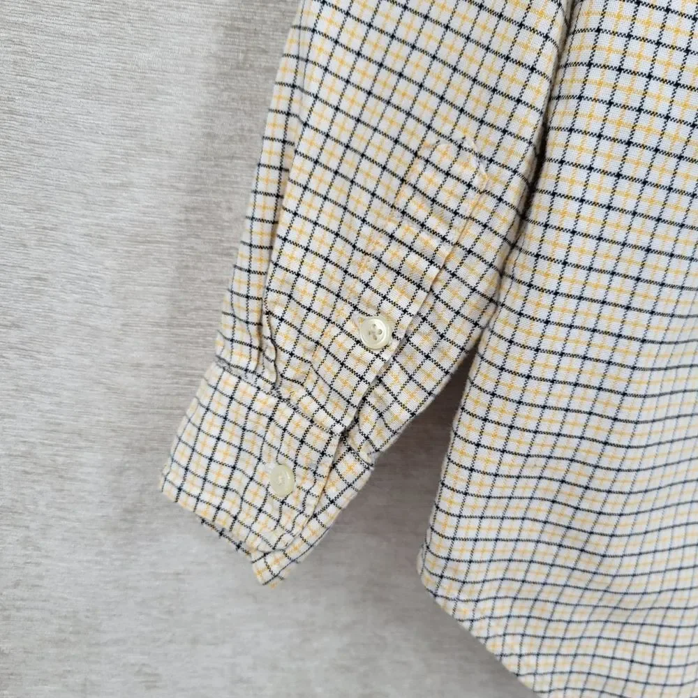 Ralph Lauren Boys Yellow Plaid Button-Down Shirt  Classic Long Sleeve